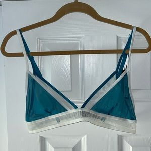 Blue & White Sheer Bra
